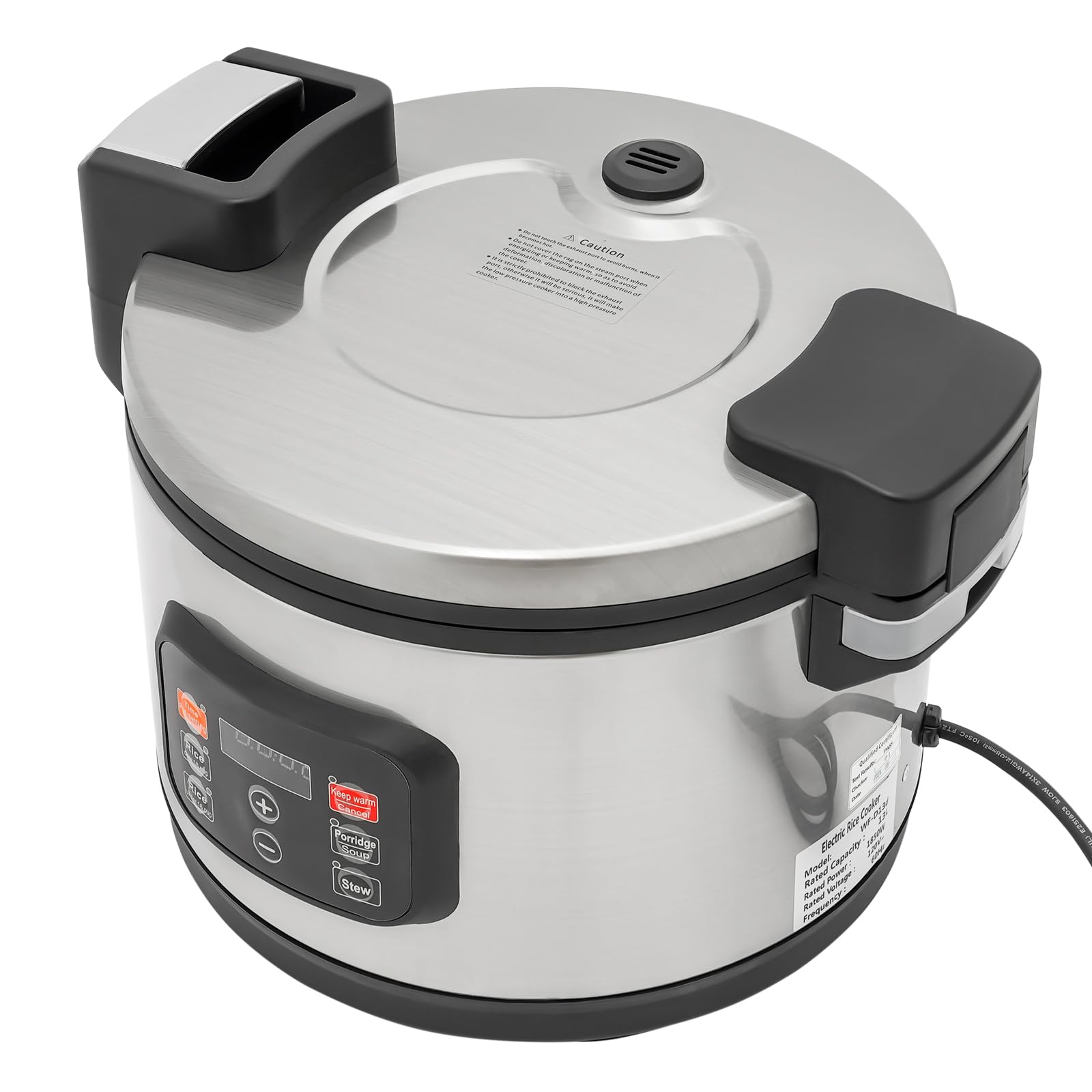 Rice Cooker,13L Commercial Electric Rice Cooker,1850W Large Capacity Rice Cooker,Fast Cooking for Restaurants Canteens Schools