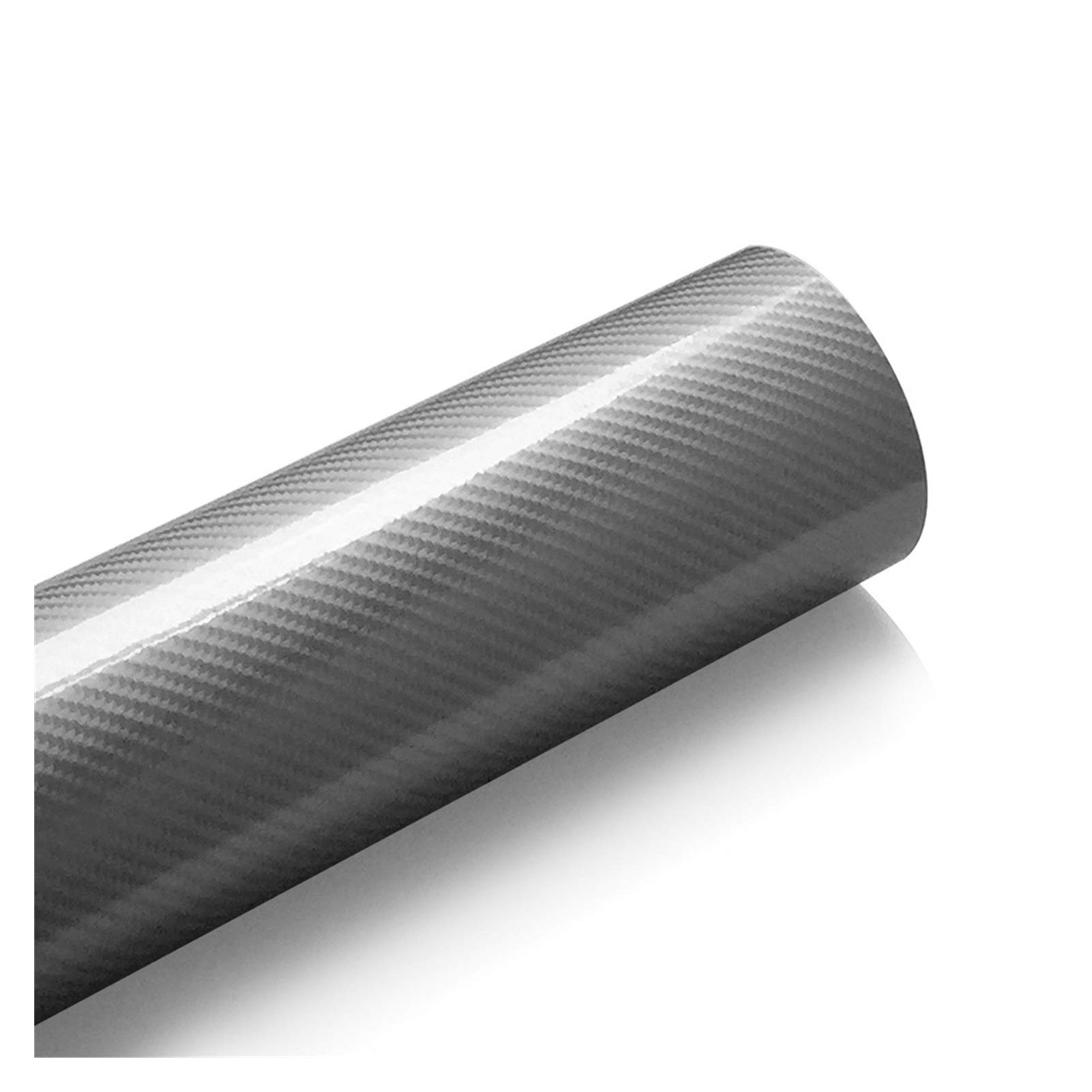 Auto Schutz Carbon Folie, 5D Carbon-Faser-Wrapping-Vinylfilm-Motorrad-Tablet Aufkleber auf dem Auto Auto-Zubehör Auto-Styling(Silver,50x600cm)