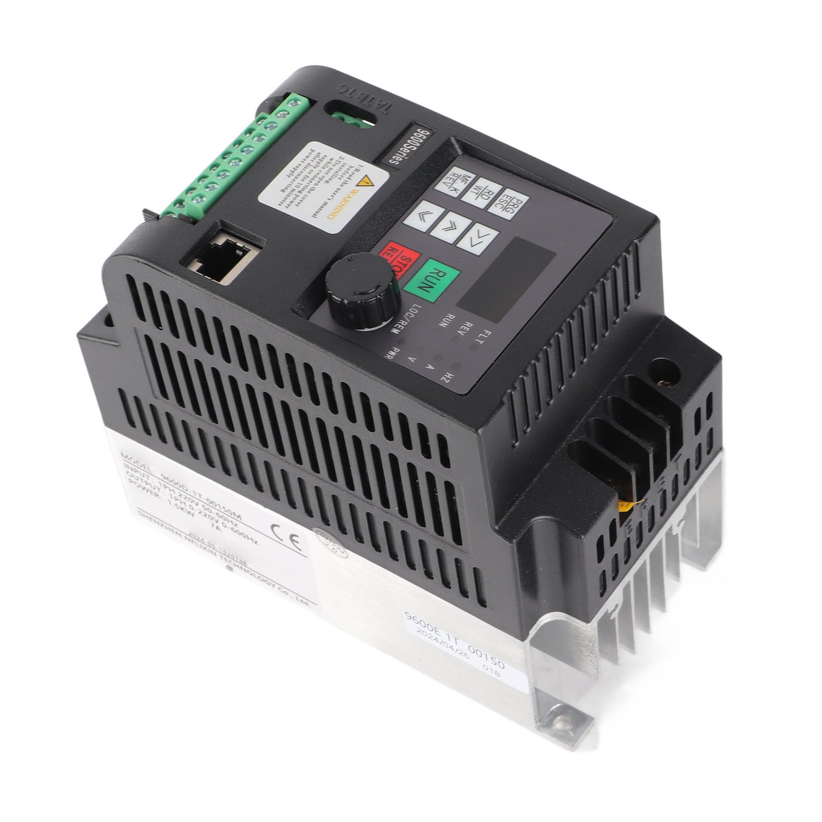 Azionamento a Frequenza Variabile 1,5KW Convertitore di Frequenza Monofase 220V 1 Ingresso Uscita SFVC e Controllo V F da 0 a 600Hz per Controllo velocità Motore Pompe Ventilatori Macchine