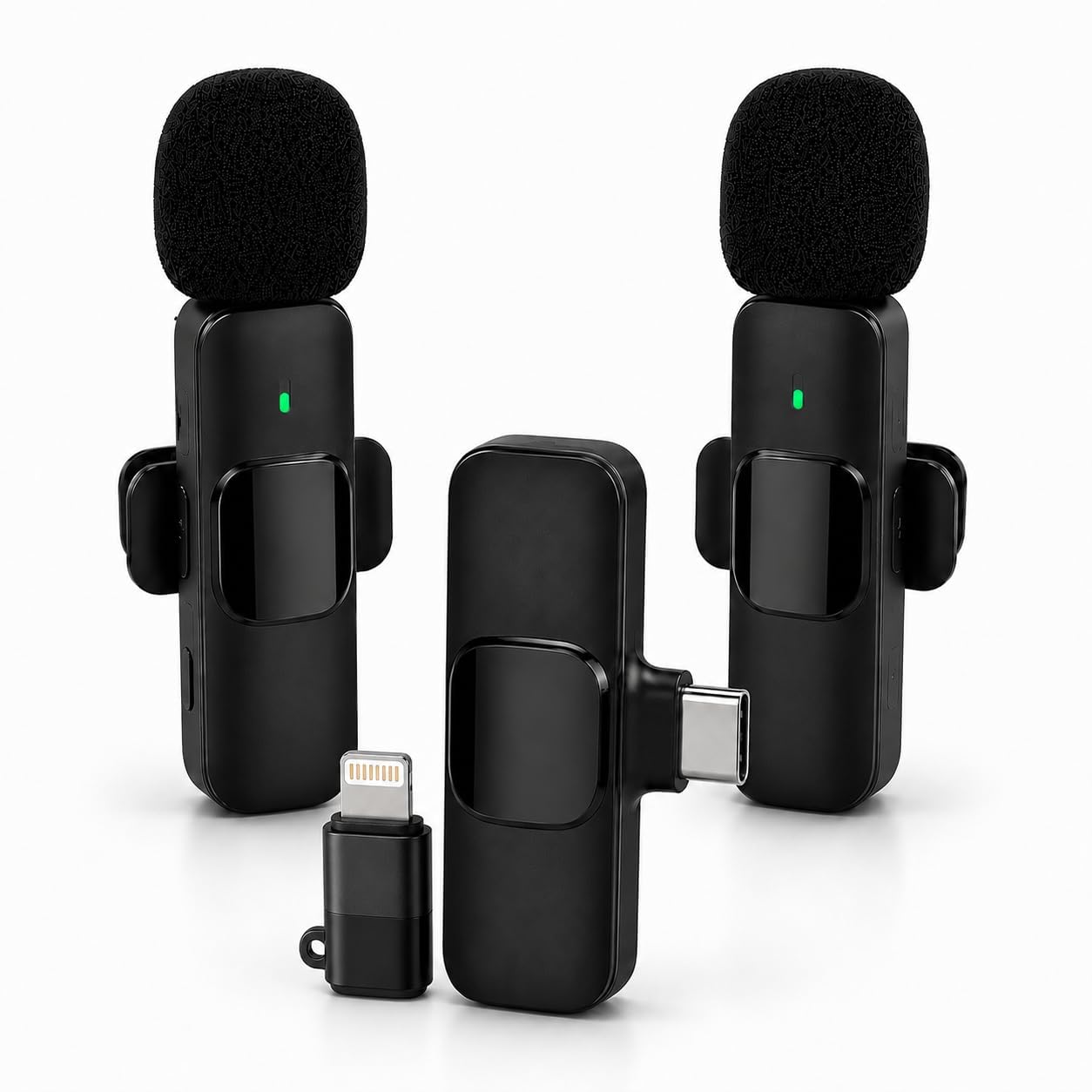 K9 Wireless Lavalier Microphone for Type-C, Dual Mic Mini Clip-On Mic, Plug & Play Wireless Microphone for YouTube, Vlogging, Interview, Live Streaming & Online Classes-image-6