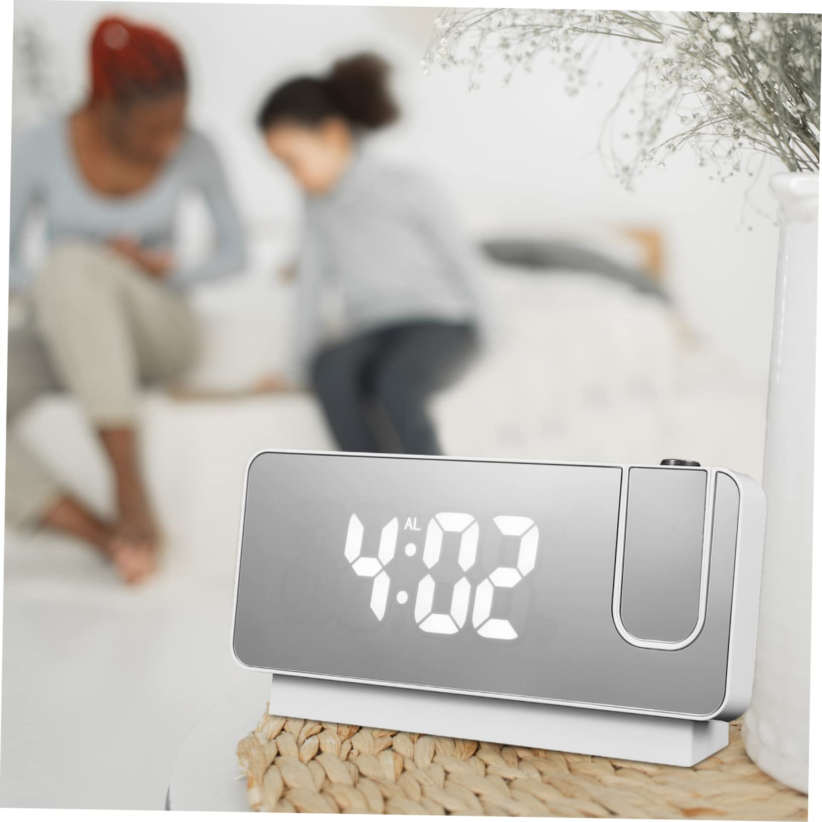 IMIKEYA 2sätze Projektionswecker Mit USB- Digitale Alarmfunktion Und Einstellbarer Helligkeit Für Schlafzimmer Und Geräuschloses Design Nachtlichtfunktion