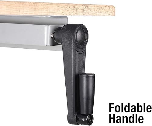 Miniatura 5 de UNICOO - Escritorio de pie de altura ajustable con manivela, escritorio ajustable para sentarse de pie, mesa de oficina en casa, mesa de computadora