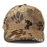 Sporty Baseballcap Camo Military Snapback Army Camouflage Outdoor Tactical Paintball Kappe Mütze Cap Schirmmütze Basecap verstellbar (Einheitsgröße, Braun)