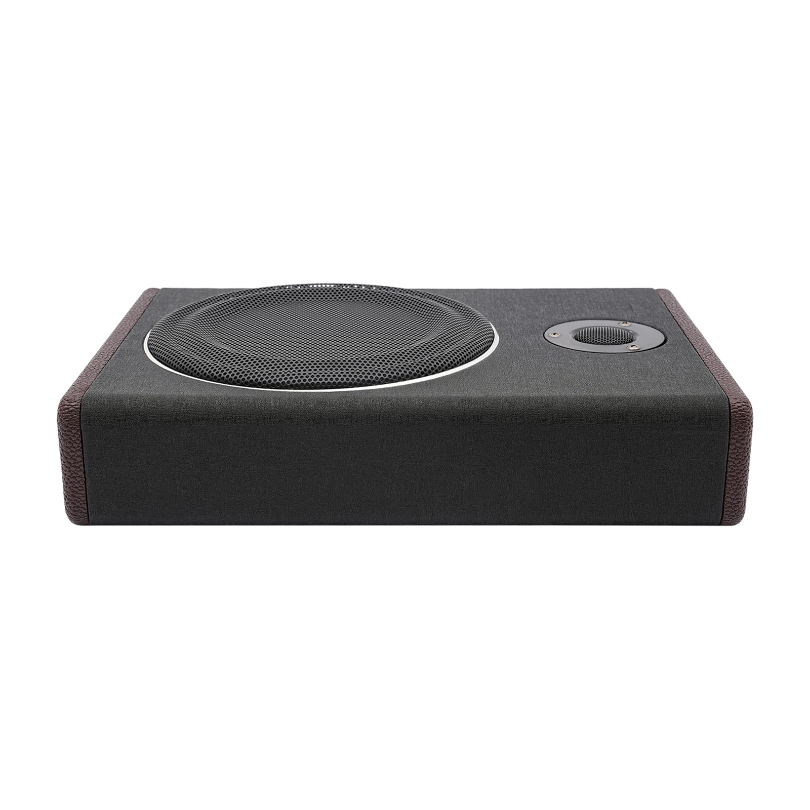 SailorMoon Subwoofer attivo per auto, set di bassi, ultra sottile, diffusore di rumore, audio per auto, subwoofer attivo, subwoofer attivo, alloggiamento membrana, nero, potenza nominale di ingresso