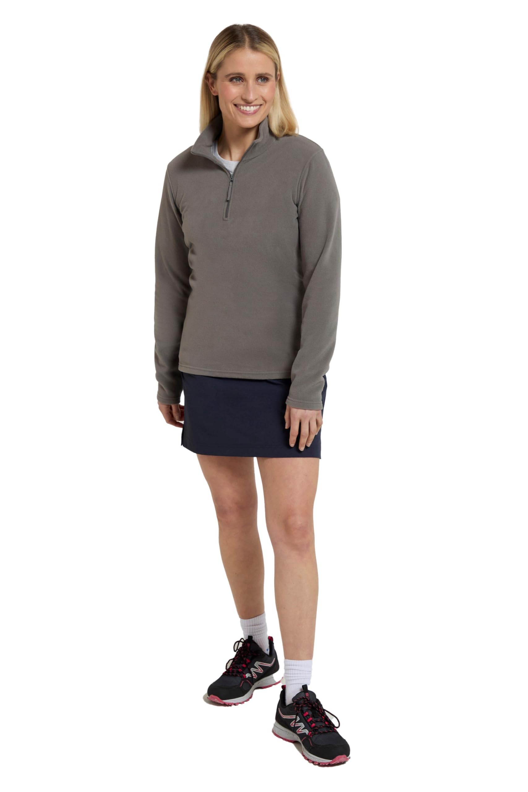 Mountain Warehouse Women's Dark Grey Camber Half Zip Pullover Antipill Fleece Top In | Size: 2XL