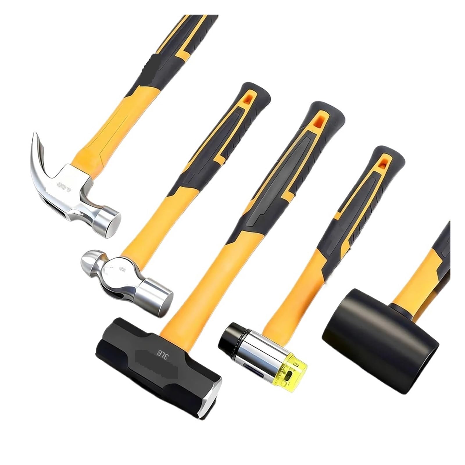 martello Set di martelli ottagonali, maglio di gomma, martello da carpentiere con impugnatura for la riduzione degli urti(650g Rubber)