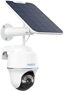 Reolink 5MP PTZ Solar Surveillance Camera Outdoor Battery, 360°/140° Swivelling WLAN IP Camera Outdoor with 2.4/5GHz WiFi, Person/Car/Animal Detection, Colour Night Vision, Standalone, Argus PT + asin的图片