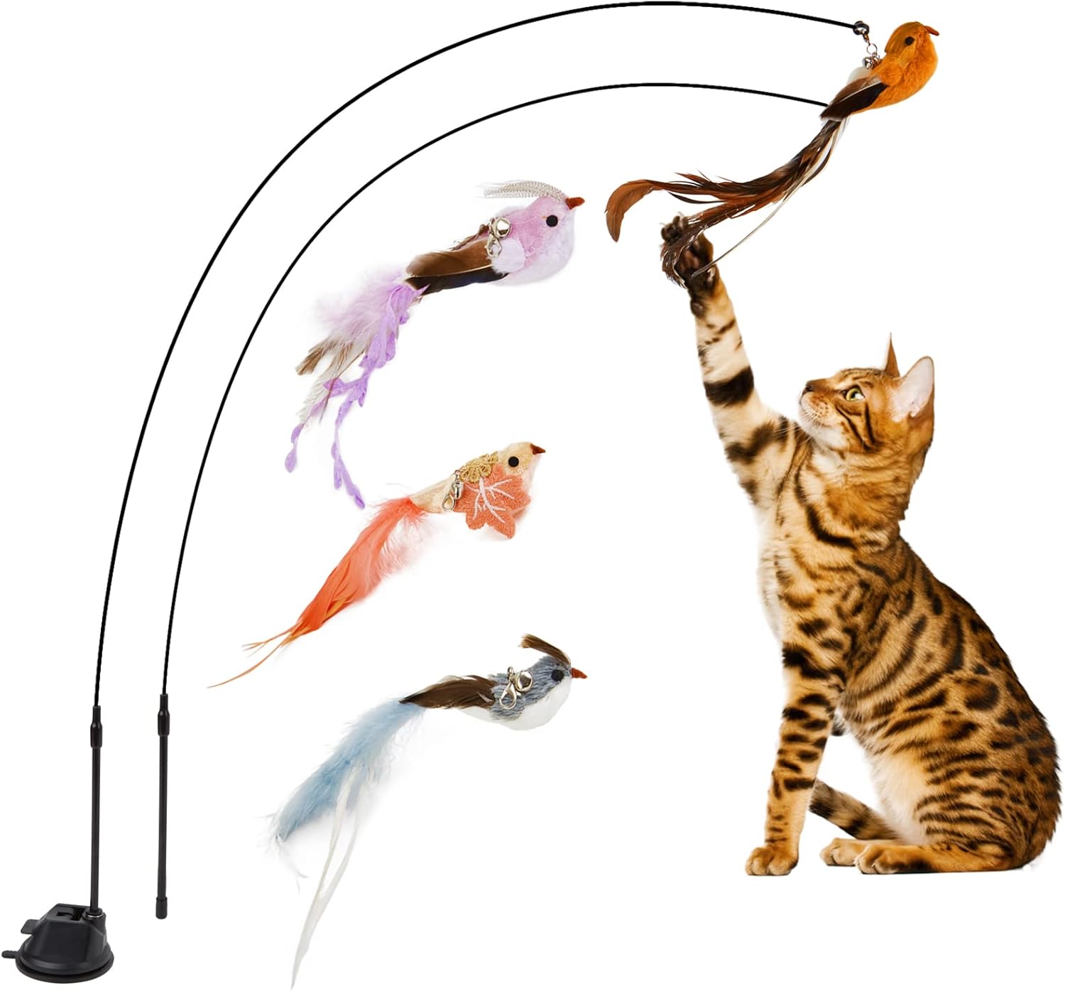 YANXIXUE Cat Wand Toy Interactive Bird Simulation Cat Toy