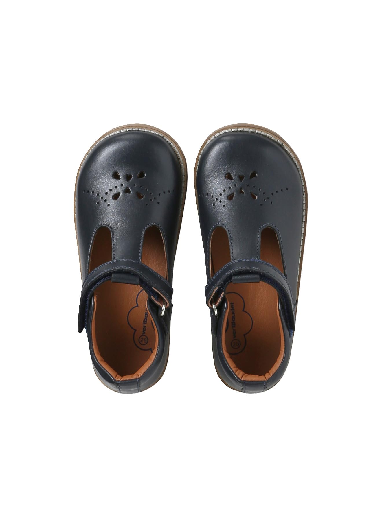 Vertbaudet Spangenschuhe aus Leder Mädchen, Klett