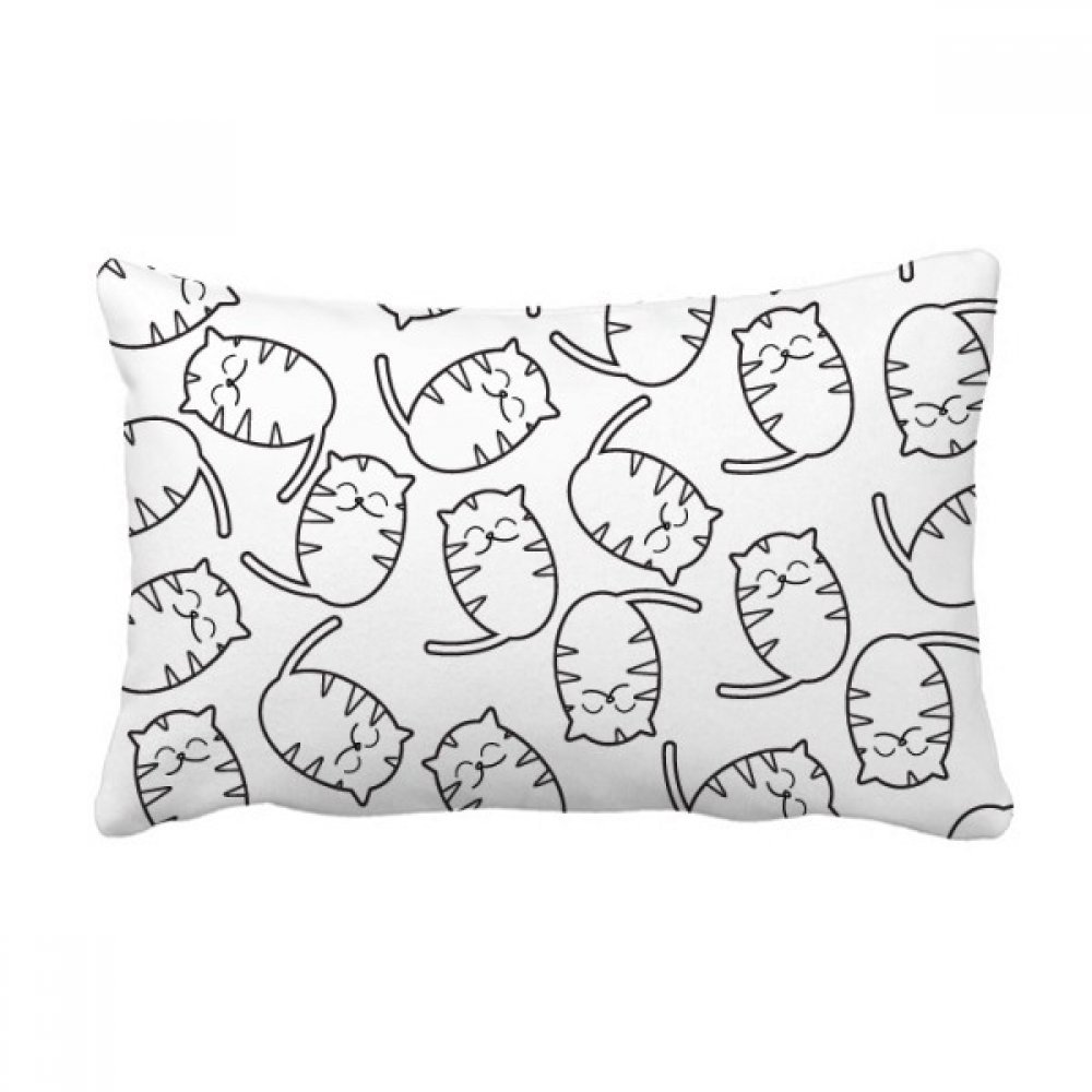Coussin de chat Sourire de 16x24 pouces pour déco canapé salon
