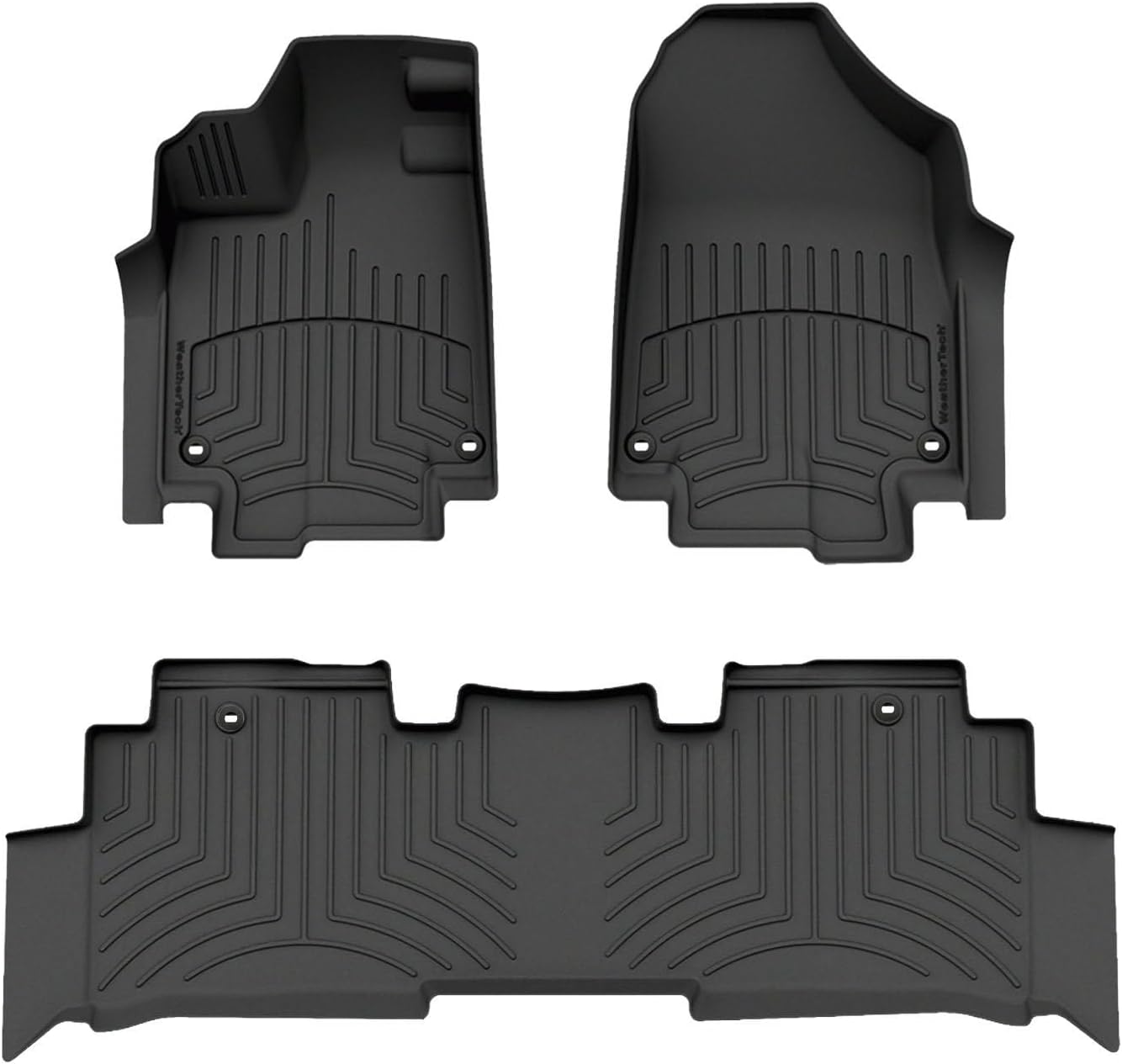 WeatherTech FloorLiner HP Custom Fit Floor Mats for Honda Odyssey 1st & 2nd Row (441218-1-2IM), Black