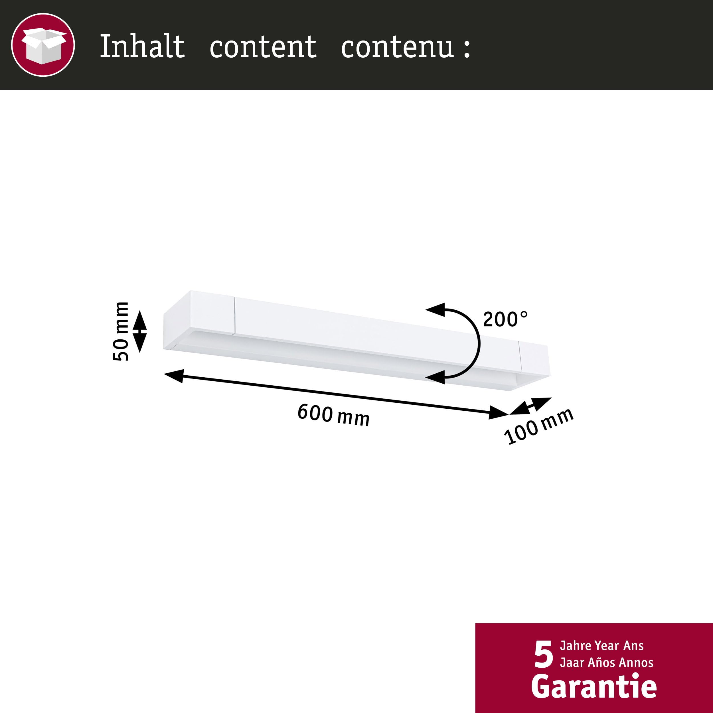 Paulmann 79516 Luminaria de techo LED, aplique Lucille, IP44, regulable, lámpara de techo, blanco, lámpara para salón, aluminio