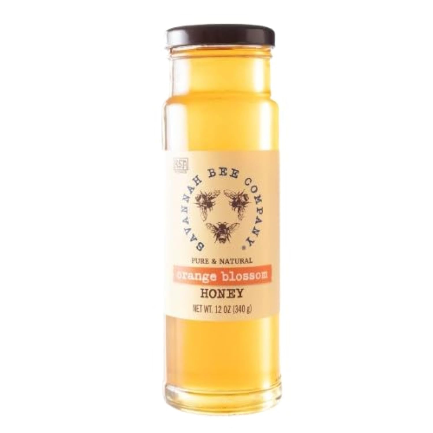 Savannah Bee Company Honey - Pure, Natural, Organic Raw Honey (12.00 Ounce (Pack of 1), Orange Blossom)