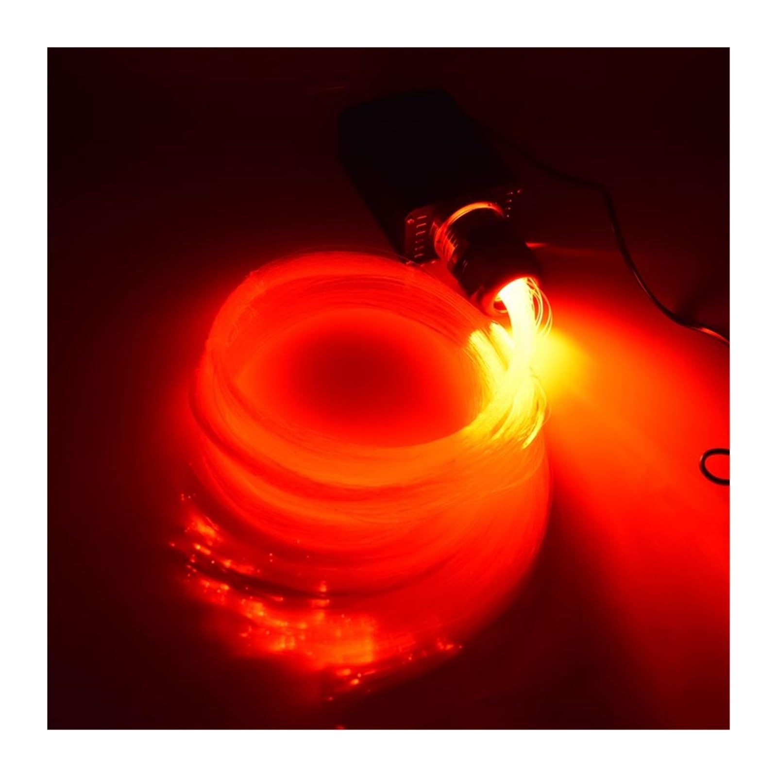 Oświetlenie wnętrza samochodu LED, Zestaw oświetlenia światłowodowego LED o super jasności, światłowód LED w kolorze RGB z kablem światłowodowym End Glow PMMA Światła nastrojowe w samochodzie (Color