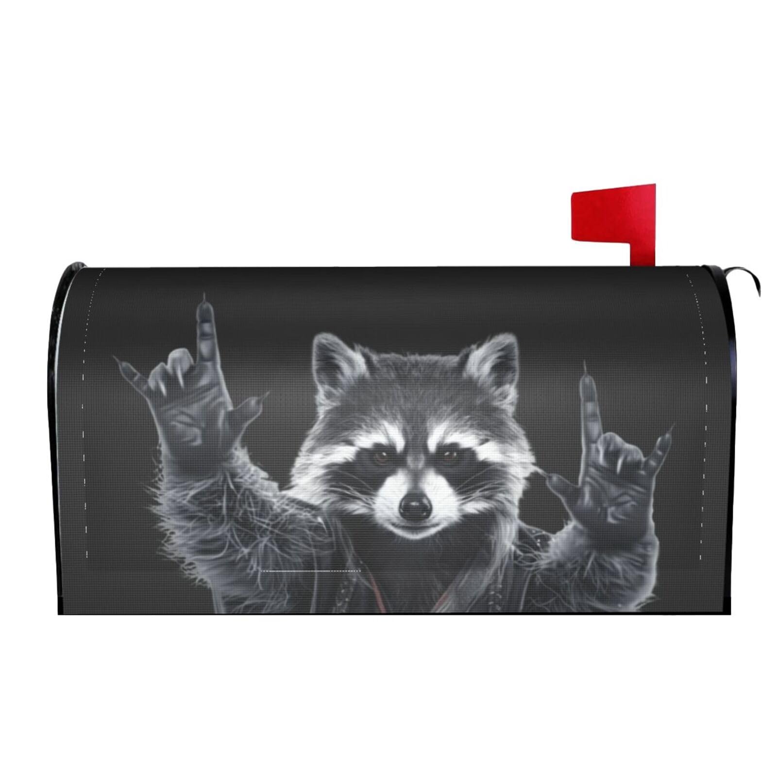 Funny Raccoon 06 Mailbox Covers Magnetic Wraps Post Letter Box Cover Garden Home Decor