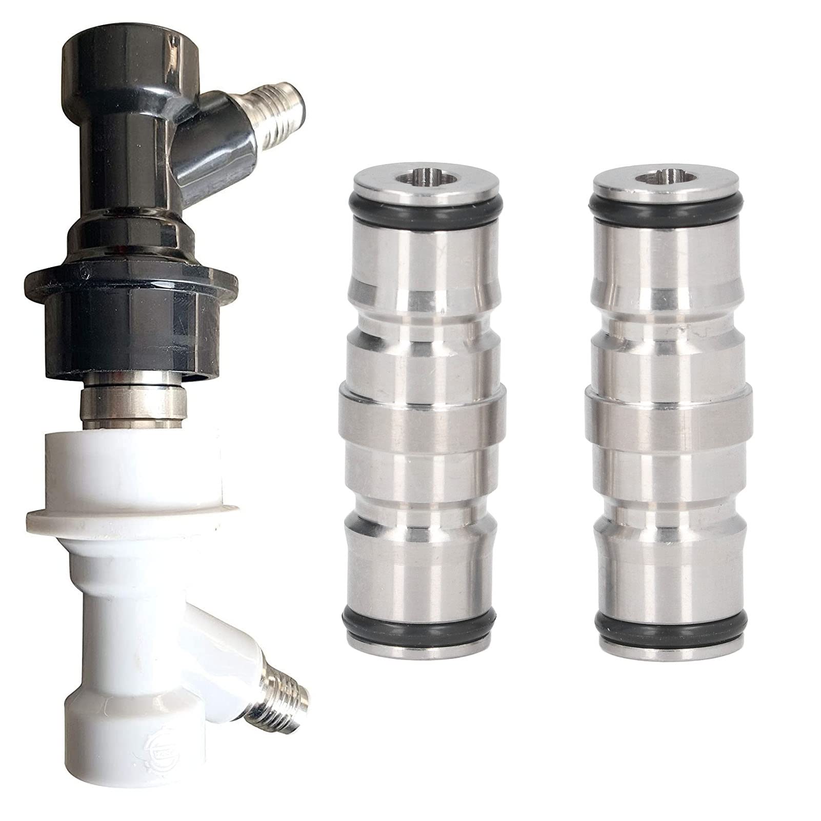 Ball Lock Post, 2 Stück Homebrew Bierfass Ball Lock Post Connector Edelstahl Quick Ball Lock Connector