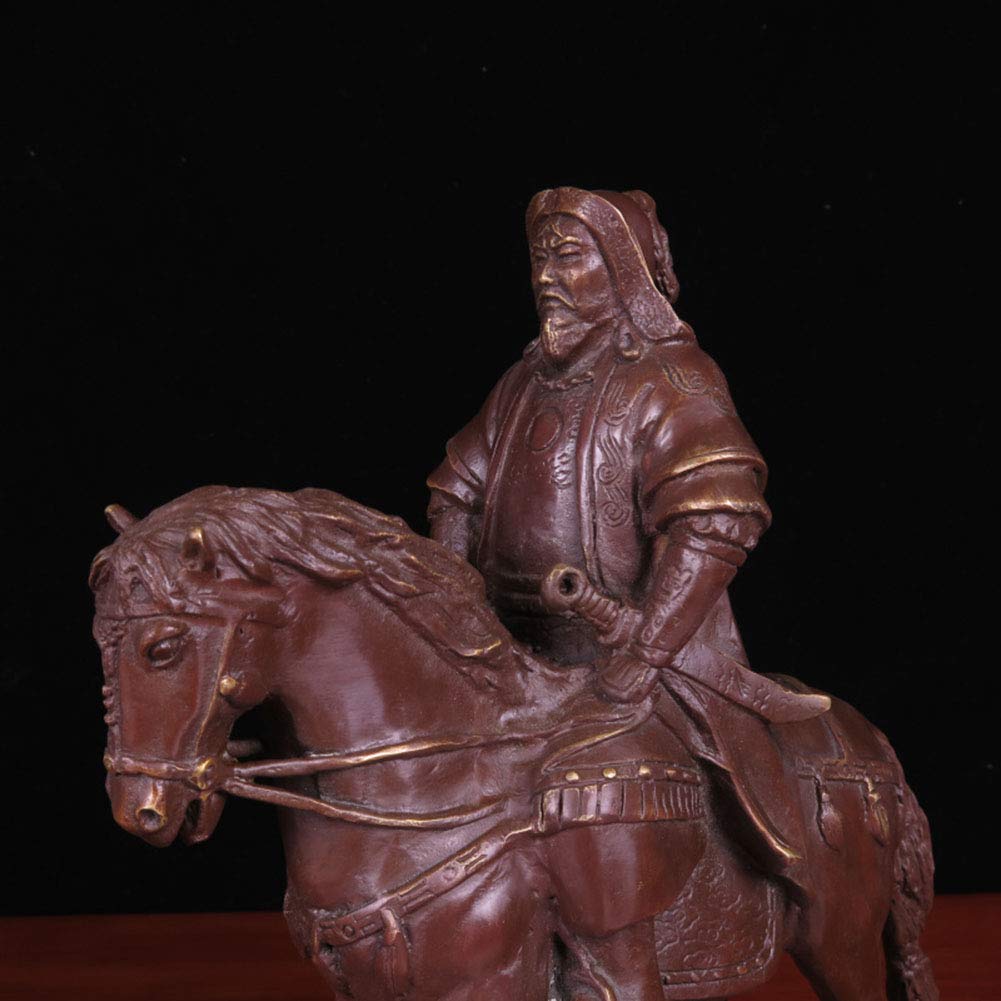 Amazon.co.jp: Genghis Khan Statue、世界の有名人彫刻銅彫刻工芸品