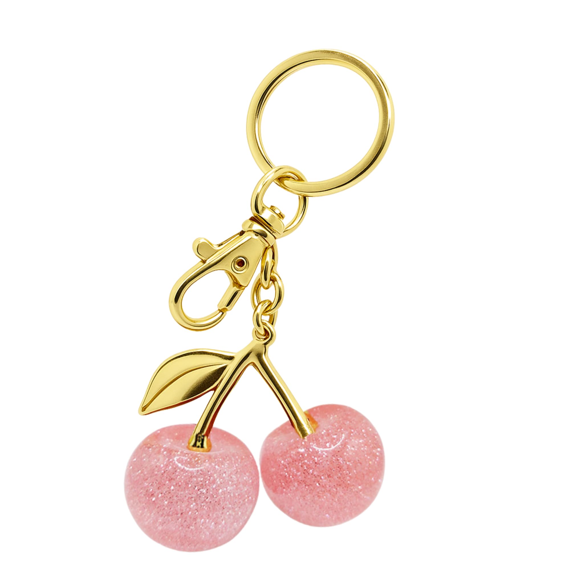 One Tap Only Cherry Pink Keychain Bag Charm Keychain Accessories Gifts for Women Purse Bag Charms Extender Chain for Handbags