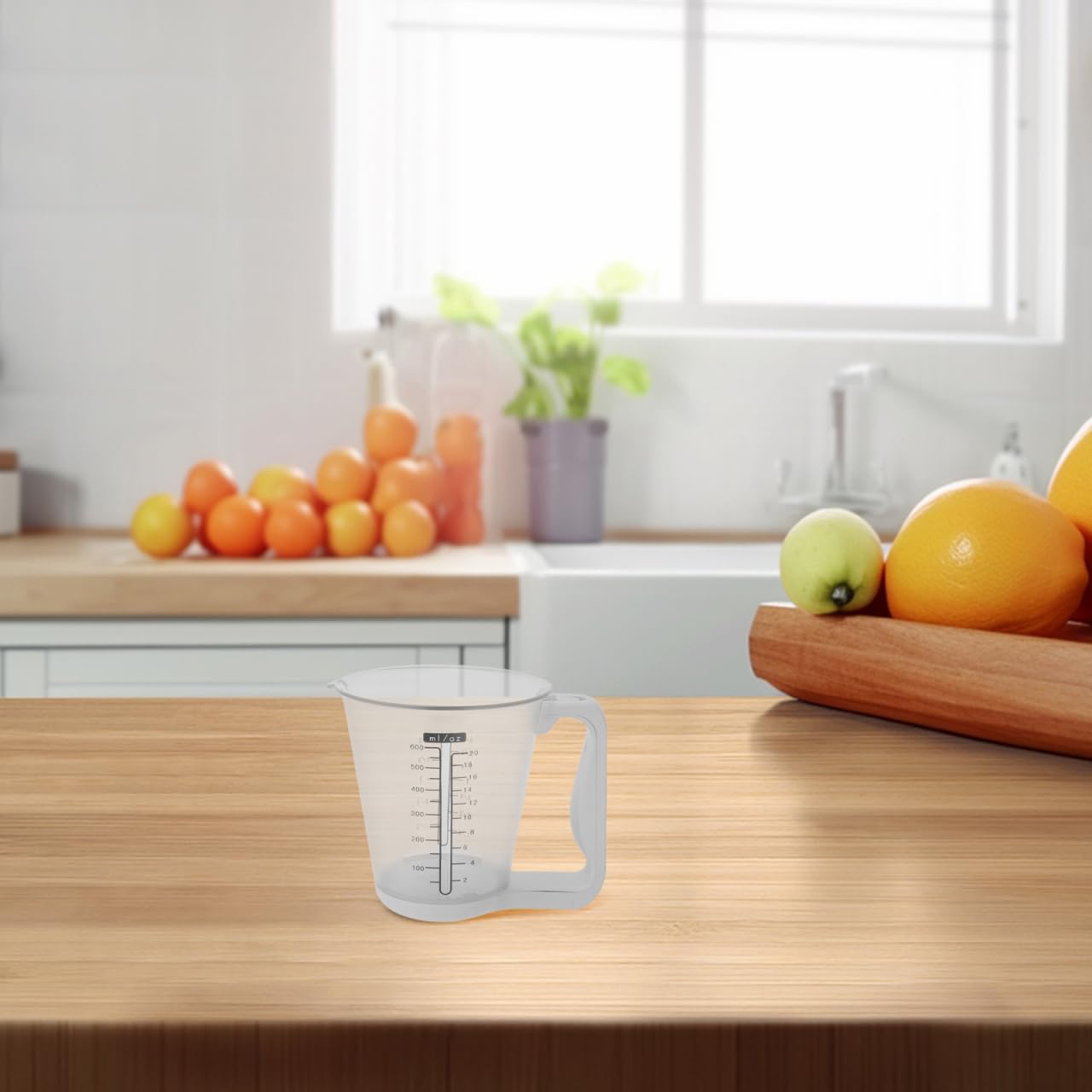 UKCOCO Balance de cuisine numérique avec grand verre doseur - Écran LCD - Mesure précise des aliments et de la température - Multifonction - Pour la cuisine et la pâtisserie - Blanc