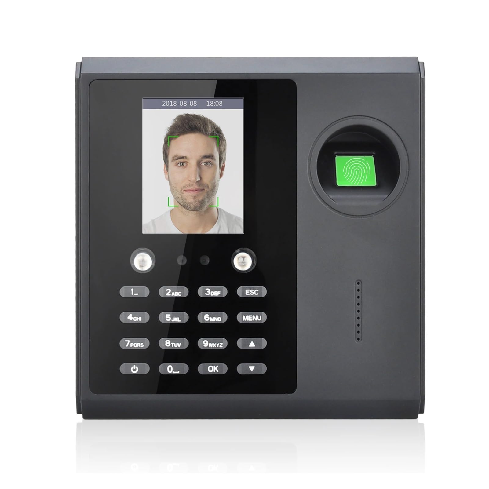 Biometryczny rejestrator czasu pracy dla pracowników 5 języków System wsparcia Sieć WIFI Port USB Dane do biura Precyzyjne wykrawanie