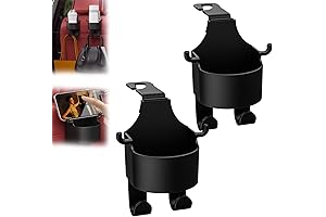 Backseat Cup Holder Hook for Car Seat - Multifunctional, 3-in-1 Car Hook...