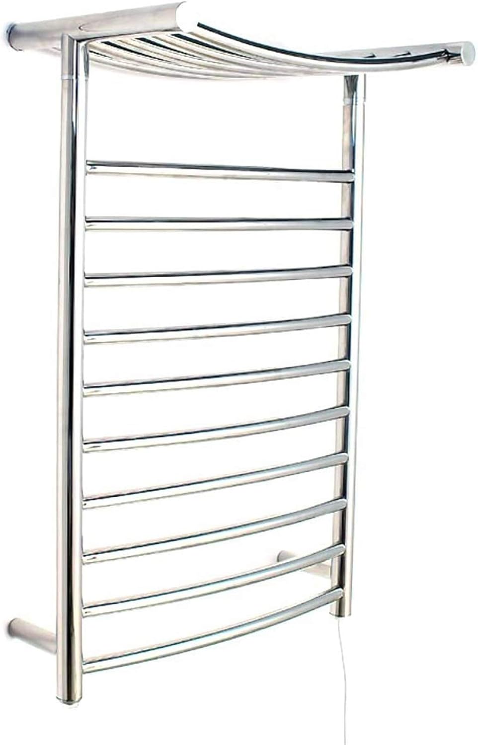 Wall Mounted Electric Towel Warmer,Electric Heated Laundry Drying Rack with Storage Shelf, Stainless Steel Suitable for Bathroom,Bath Towel Dryer, Plugin