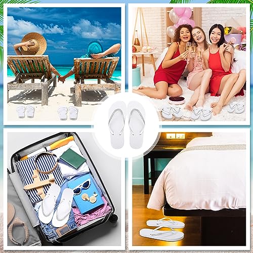 Ramede 24 Pairs Flip Flops Bulk Soft Wedding Sandals Hotel Spa Wedding Slippers for Guest Pool Shower Party Reception3
