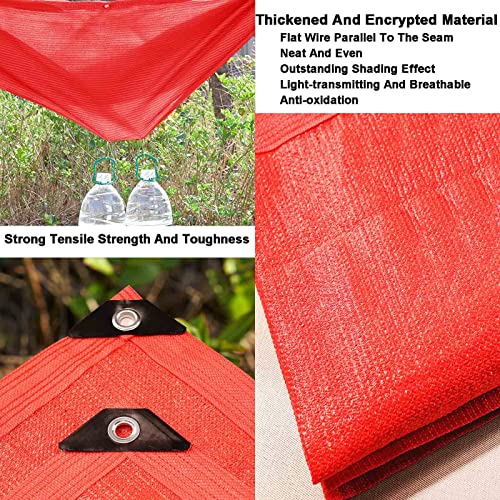 Toile d'ombrage 90% haute densité Rosso durable avec œillets - 6
