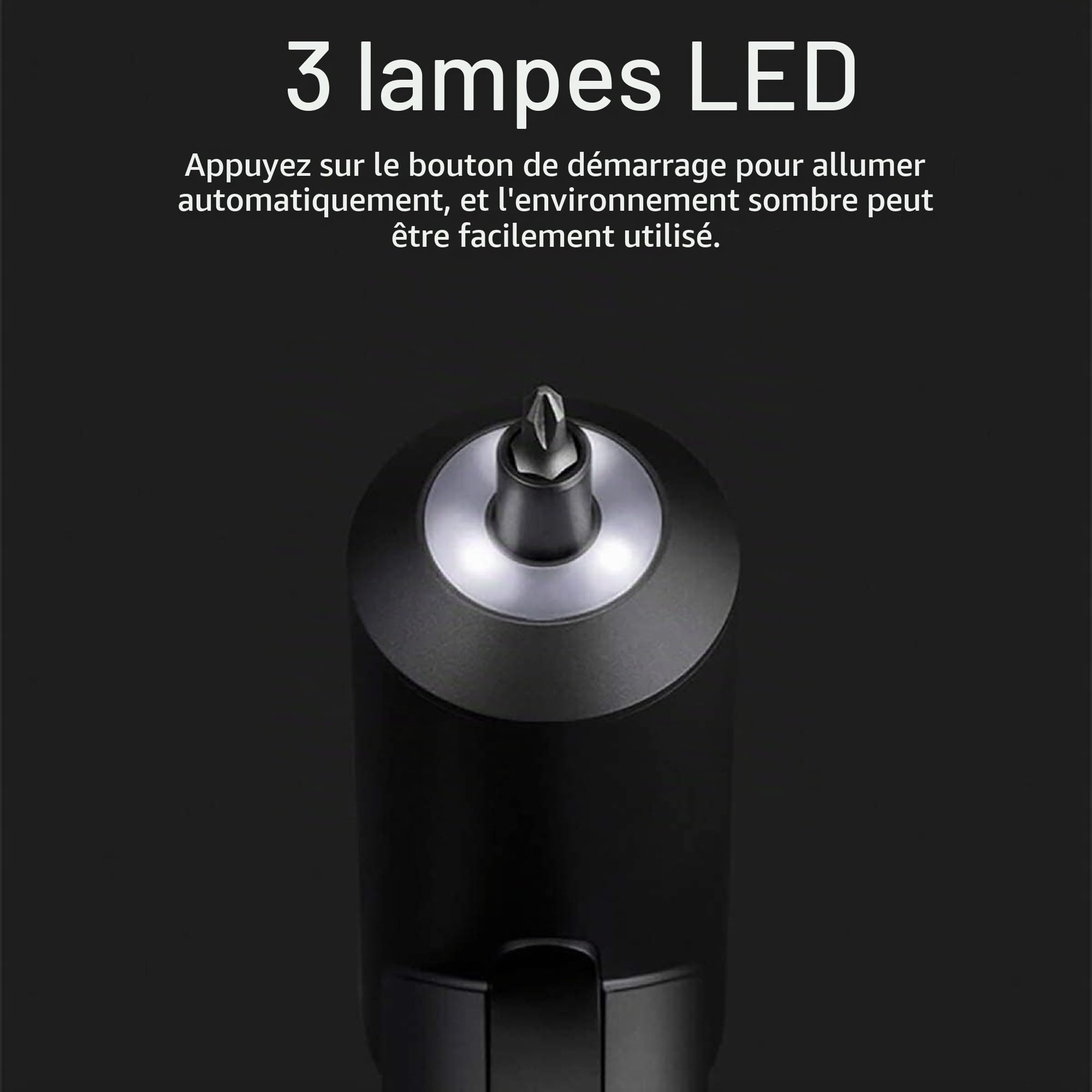 Xiaomi Tournevis rechargeable sans fil Mijia 3.6V 2000mAh Li-ion 5N.m Tournevis électrique avec 12 pièces S2 embouts de vis pour la maison