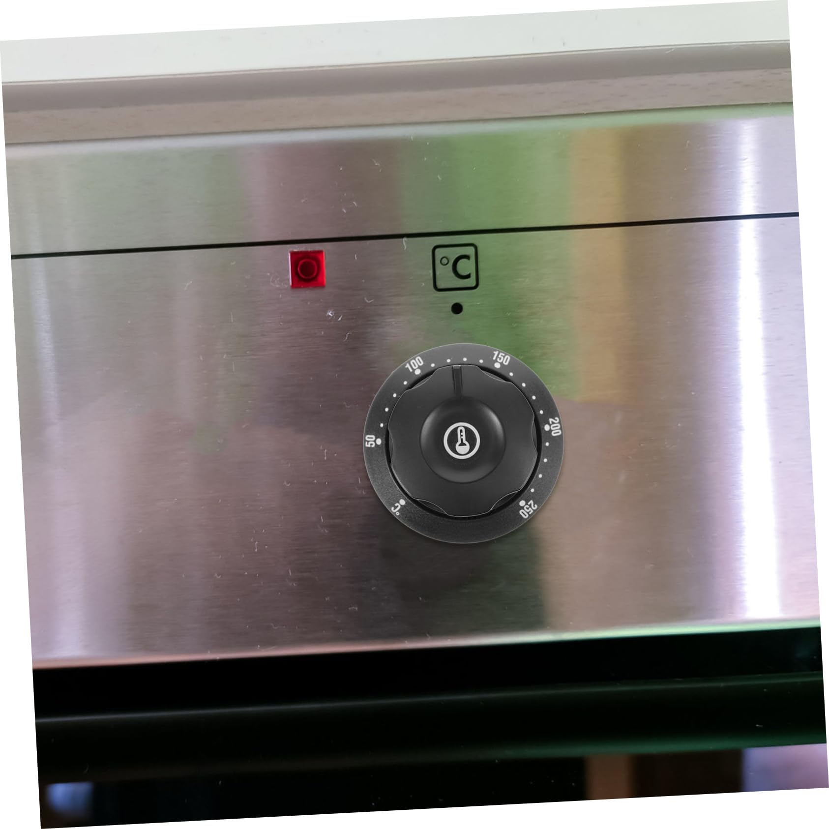 Perilla Termostato Horno Negra Plástico, Dial 50-250℃ Freidoras | Repuesto para Hornos Eléctricos, Escala 50-250℃, Cocción Precisa y Seguridad Control de Temperatura