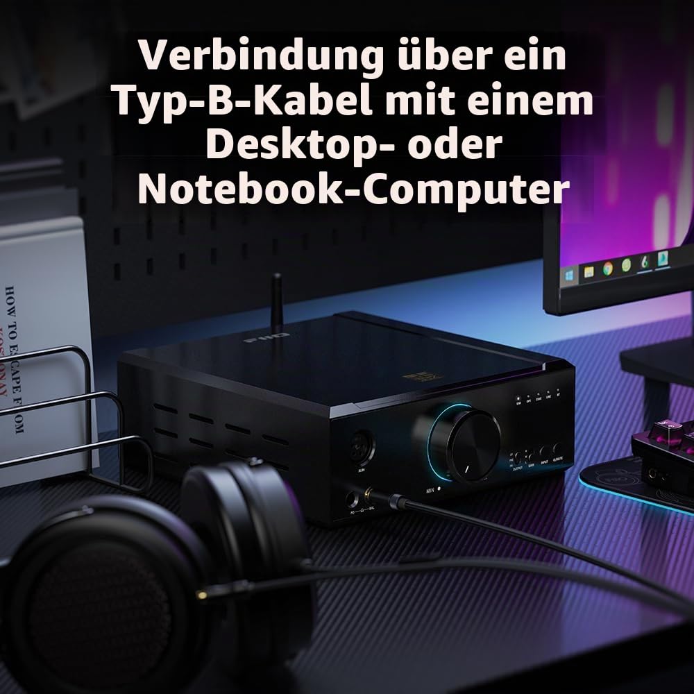 FiiO K9 AKM Desktop-DAC- und Kopfhörerverstärker, AK4191EQ + AK4499EX, THX AAA 788+, Bluetooth 5.1 LDAC, 768 kHz/32 Bit DSD512, 4,4/6,35 mm Ausgang für PC/HomeAudio