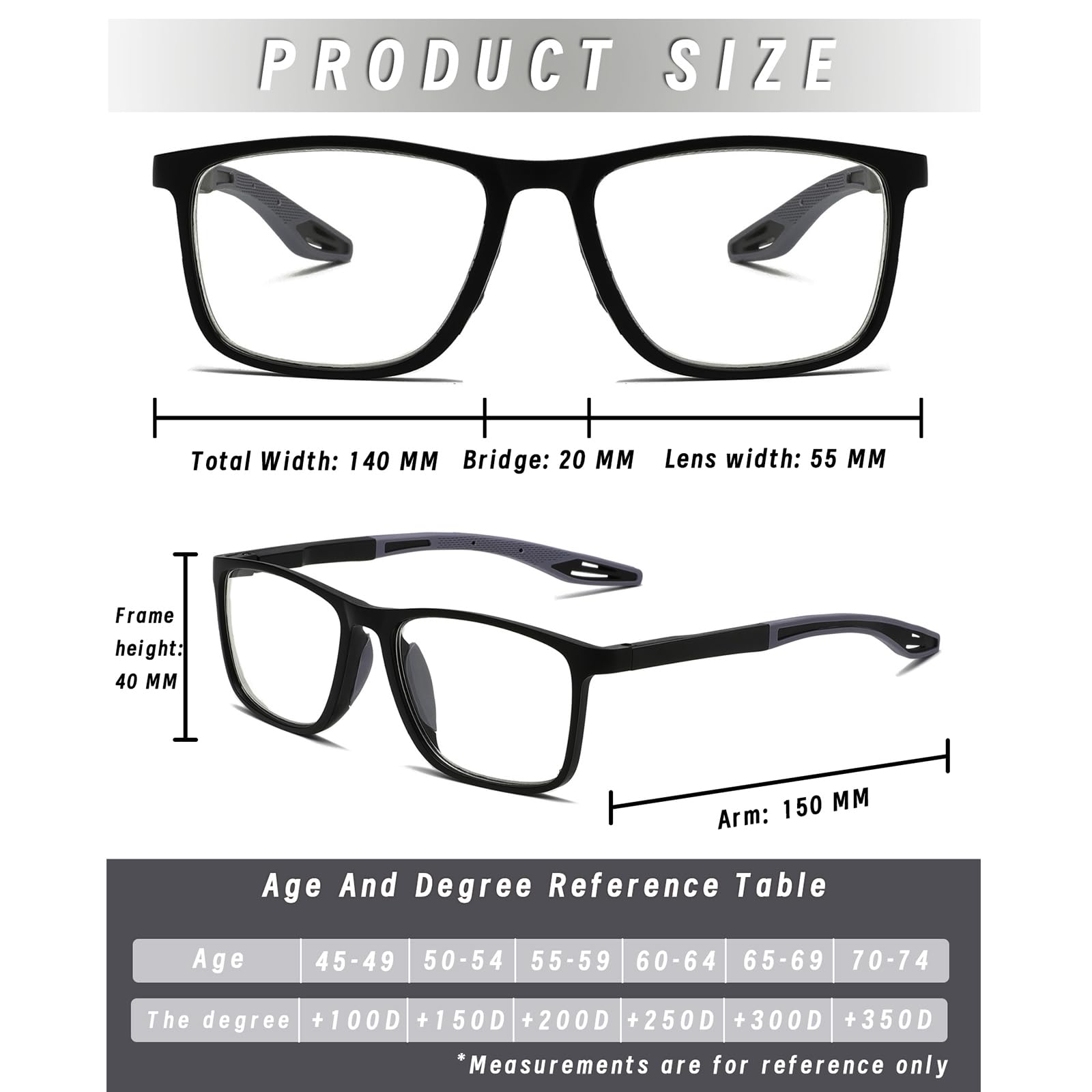 Hubeye 3 Pares Gafas de lectura deportiva para mujeres y hombres ultraligeras anteojos de lectura gafas anti luz azul 1.00