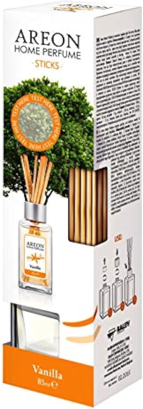 Areon Home Perfume Reed Diffuser 85ml 10 Rattan Reeds - Vanilla