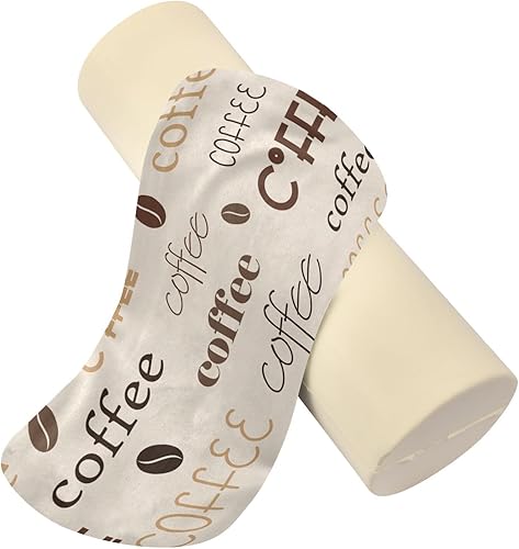 Miniatura 2 de Yuiboo Various Coffee Themed Beige Bolster Pillow for Couch Neck Roll Pillow Cover Small Round Pillows for Chairs Cylinder Pillow Bed Legs Support