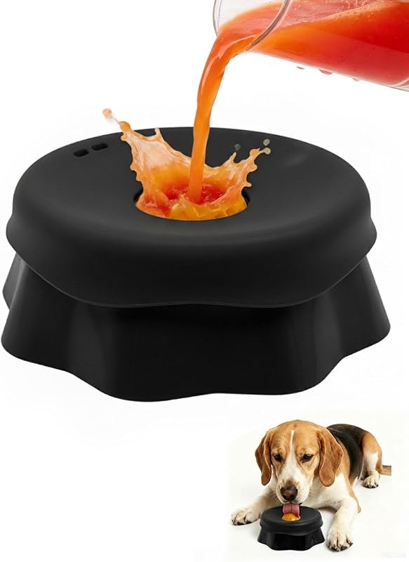 Comedouro lento para cães Huafly com 3 camadas removíveis, silicone próprio para alimentos e base antiderrapante, HFUS-WM047