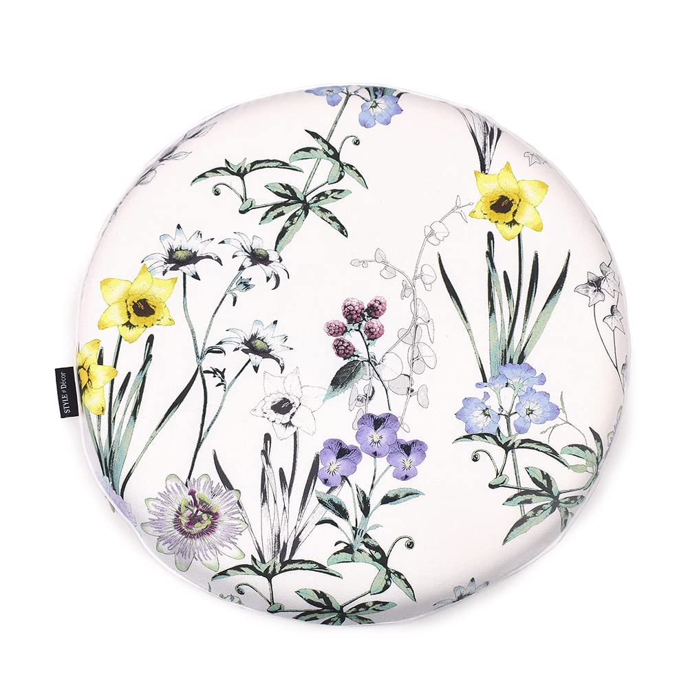 Amazon.co.jp: シートクッション (34cm×34cm) ボタニカルガーデン 花柄