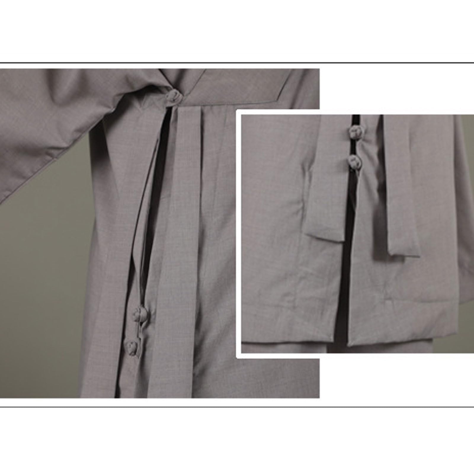 Abito da Monaco Buddhista Completo - Uniforme da Meditazione Shaolin per Kung Fu,Vesti del Monaco in Tessuto Traspirante per Adulti,Set Zen per Tutte Le Stagioni,Ideale per Pratica a Casa