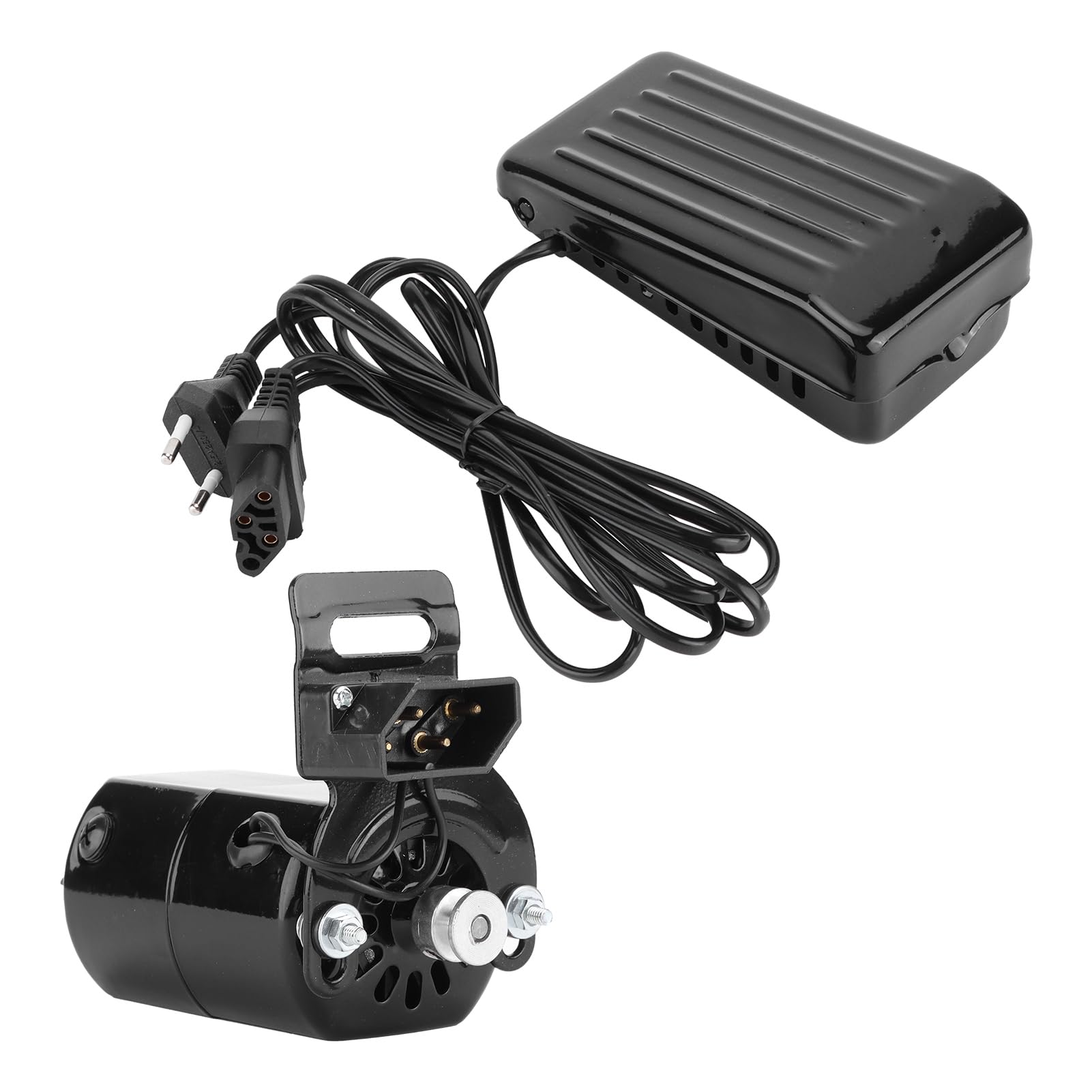 Kit de motor de máquina de coser con pedal y cinturón 220 V 180 W para máquina de coser doméstica en color negro de aluminio