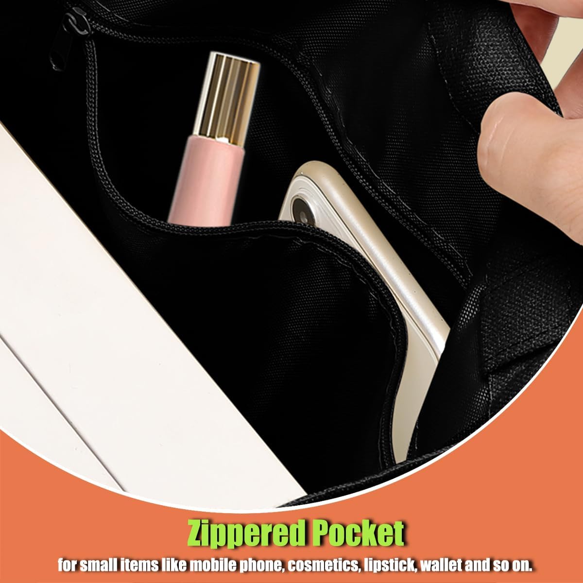 Decohim Sun and Moon Mystic Canvas Tote Bag Boho Canvas Bag with Pocket for Work Office Women Christmas Birthday Gifts - Image 4