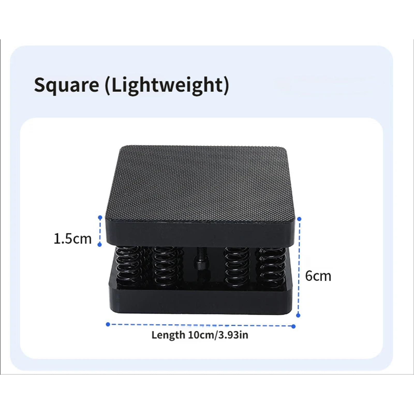 Plataforma profesional a prueba de golpes de 4 piezas para micrófonos, cámaras y trípodes de luz. La forma cuadrada mejora la estabilidad Base cuadrada a prueba de golpes