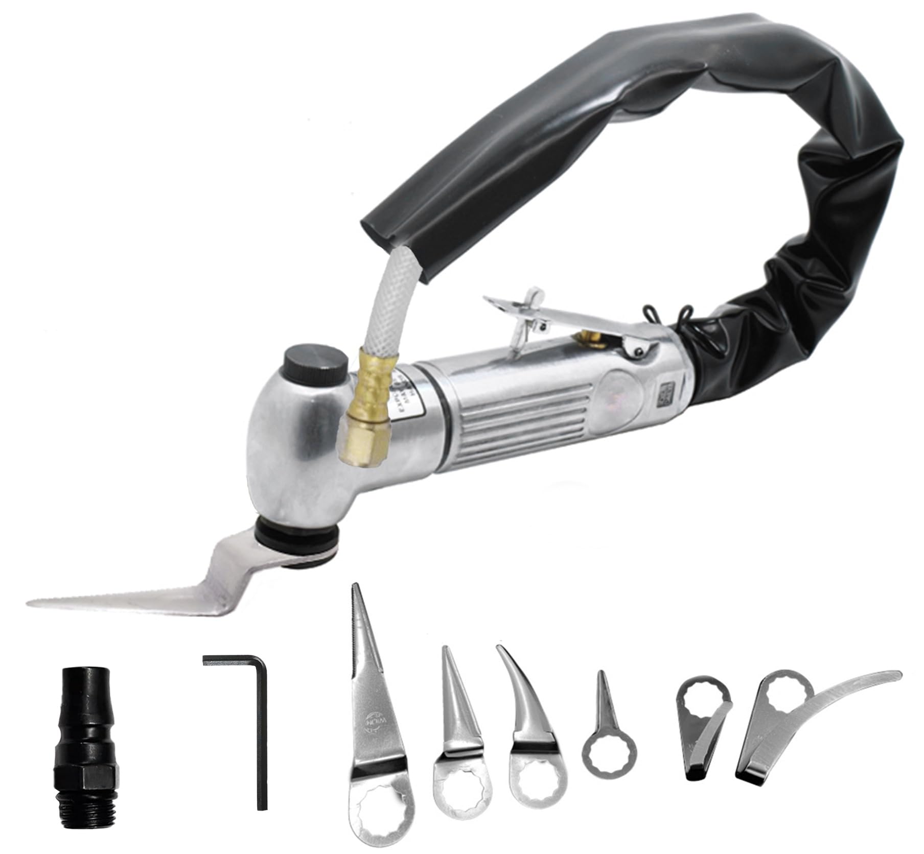 RQG Pneumatic Windshield Removal Tool, Auto Glass Windshield Removal Tool Kit, Car Window Seal Glass Glue Sealant Remover, 6pcs Glass Removal Blades