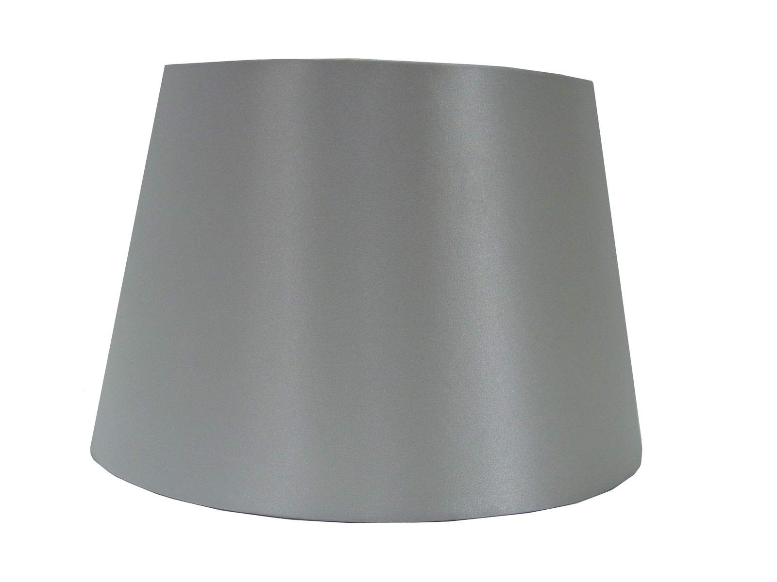 Lights Linen 12" Satin Drum Ceiling Table Lamp Shade - Grey