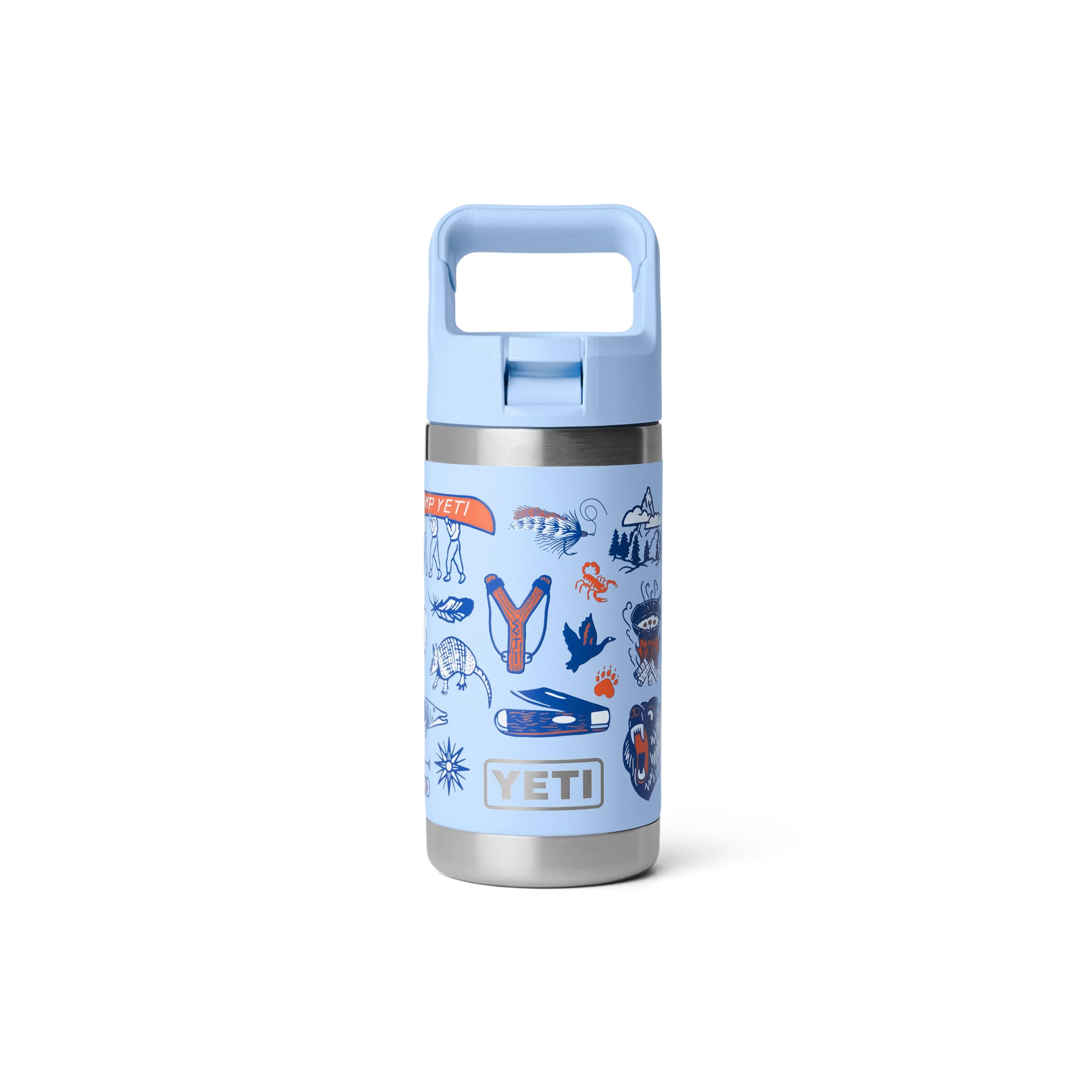 YETI Rambler Jr. 12 oz Kids Bottle, with Straw Cap Big Sky Summer Camp