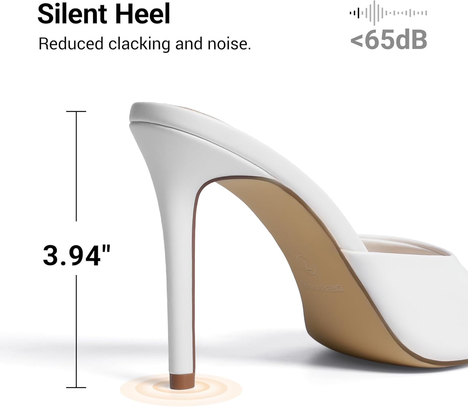 DREAM PAIRS Mule Heels for Women High Heels Stiletto Open Round Peep Toe Mules Sandals Slip on Dress Shoes Sexy Heeled for Party Dressy Prom Wedding - Image 7