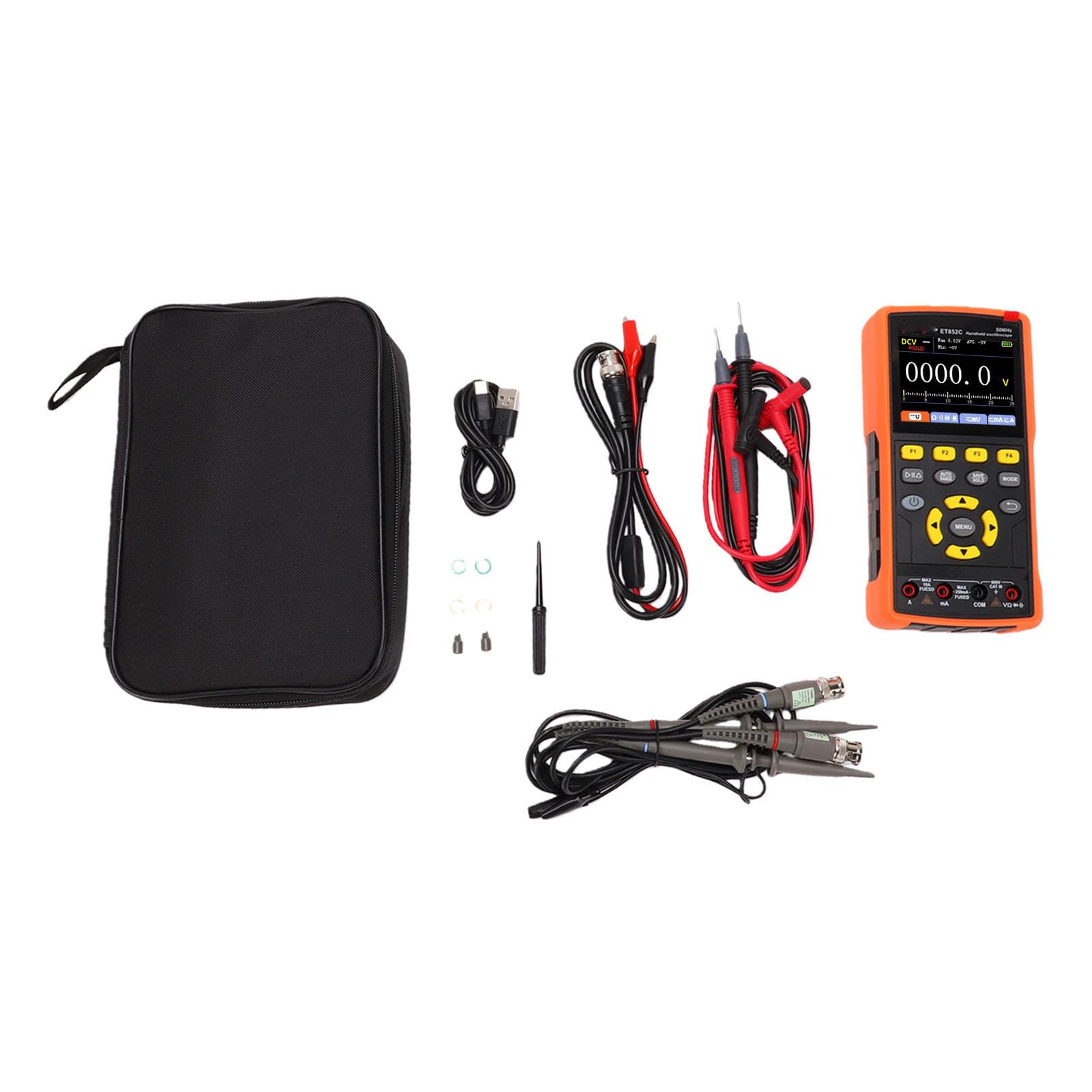 LiebeWH Osciloscopio Digital Portátil de 50 MHz con Generador de Señal