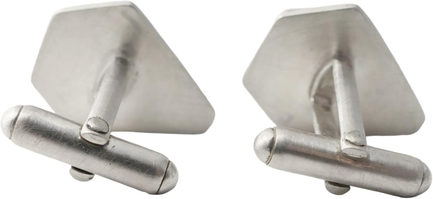 shield cut golden sheen sapphire cufflinks sterling silver and bronze, wedding cuff links, groom cufflinks, unique anniversary gift for men