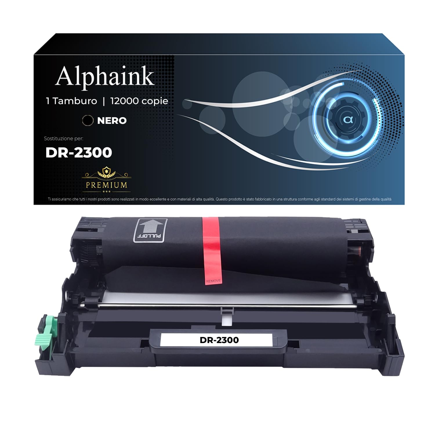 alphaink Tamburo Drum Compatibile con Brother DR-2300 DR2300 per Brother HL L2300D HL-L2340DW HL-L2360DN L2365DW DCP-L2500D L2520DW DCP-L2560DW L2540DN MFC-L2700DW MFC-L2740DW L2720DW L2740