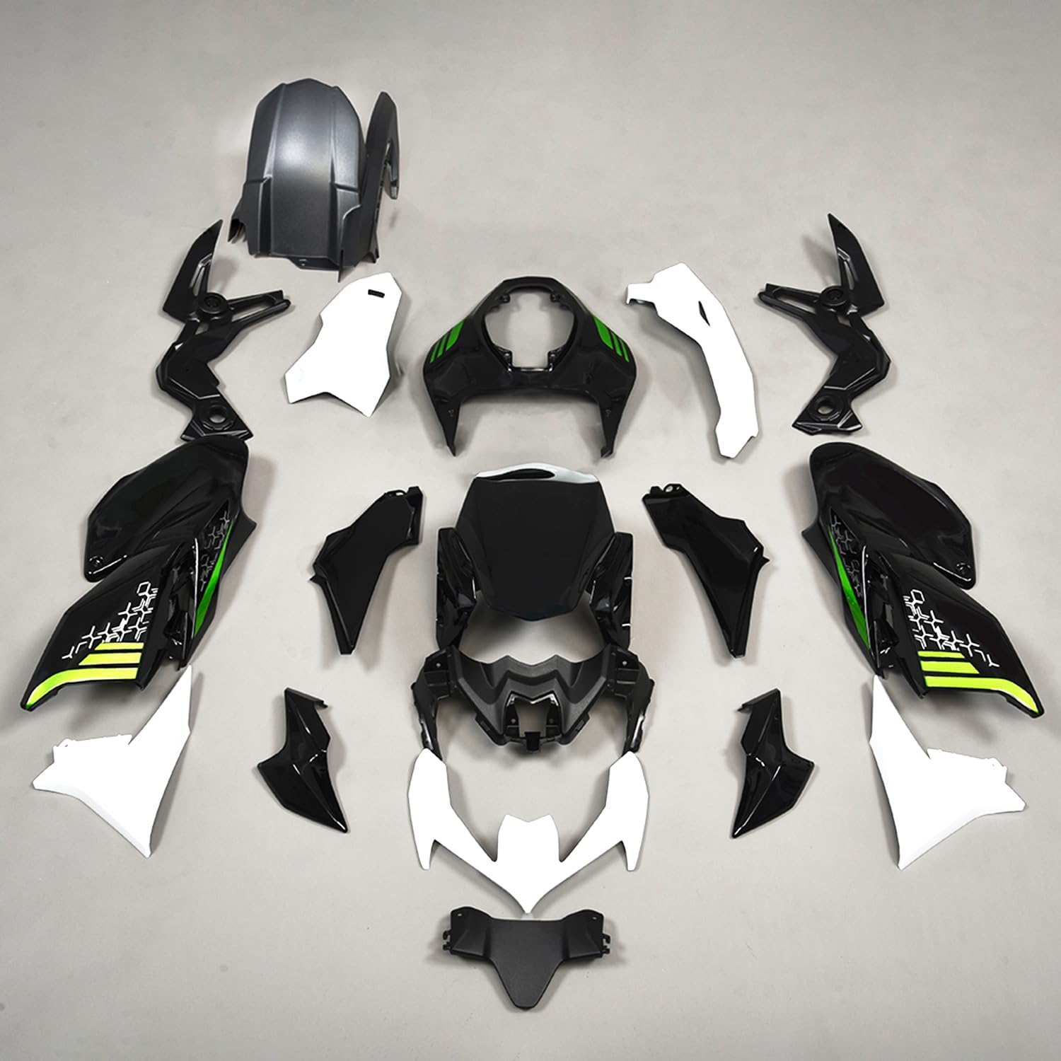 Motorcycle Fairing Kit ABS Plastic Injection Bodykit Compatible with Z900 2020-2024 Z900 SE 2022-2024 Bodywork Fairings Covers Set Aftermarket Replacement Parts (Black & White)