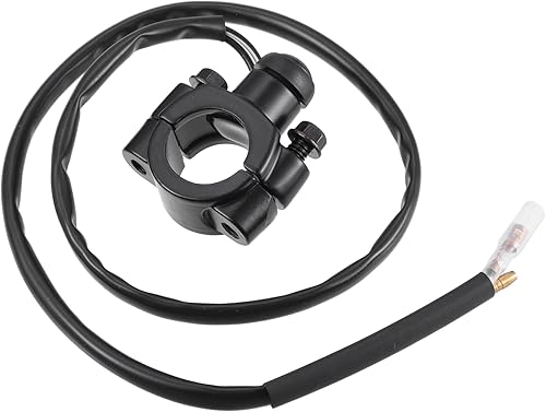 Miniatura 4 de X AUTOHAUX 1 unids 7/8 "motocicleta manillar control cuerno arranque interruptor botón con conectores aleación de aluminio negro