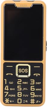 Yoidesu Senior Cell Phone Unlocked Big Phone for Elderly with 2.6 Inch HD Shatterproof Screen SOS Large Key Tactile Keys Flashlight Charging Dock Gold